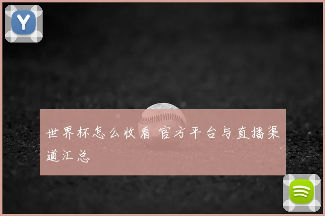 世界杯怎么收看 官方平台与直播渠道汇总